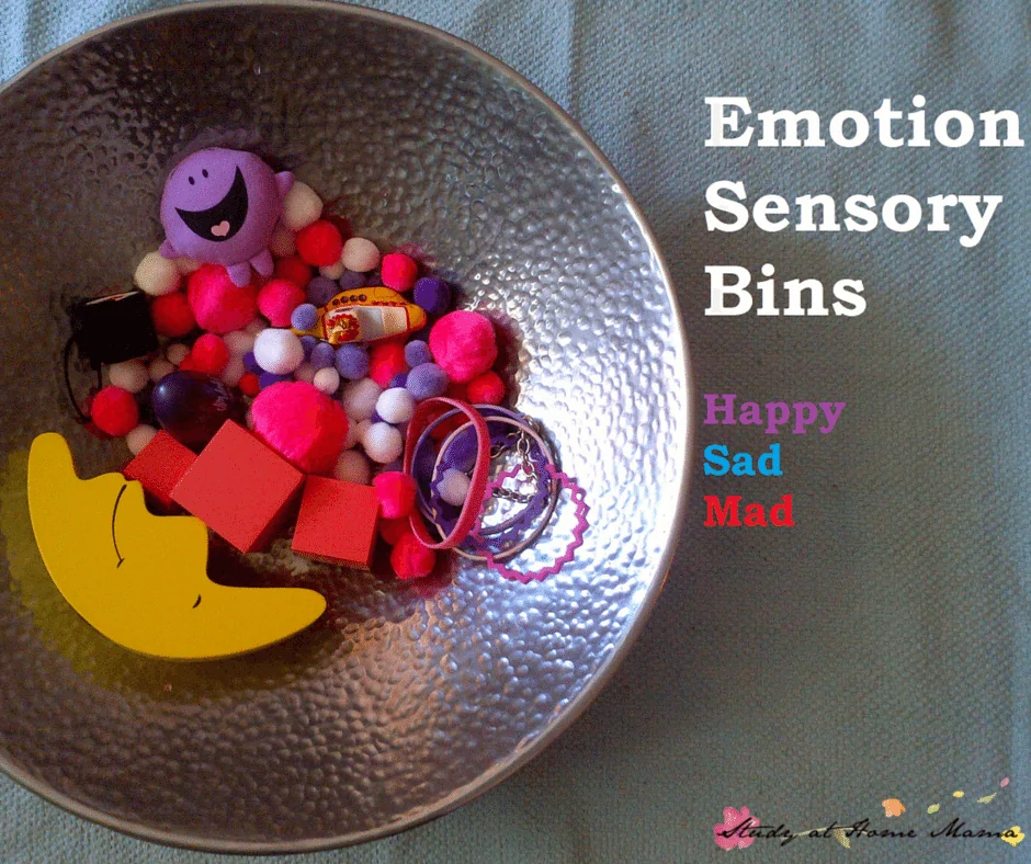 Emotions Sensory Bins: Happy Sensory Bin, Sad Sensory Bin, Mad Sensory Bin - Using Sensory Play to Develop Emotional Intelligence