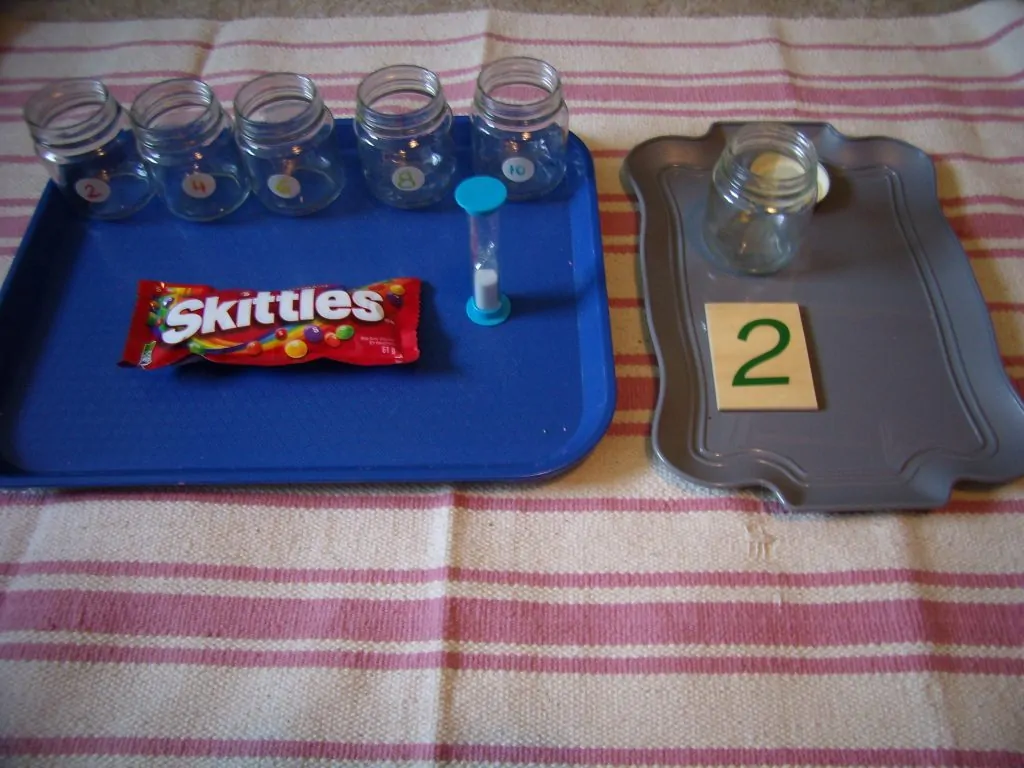 Candy Science Experiment with Skittles for Montessori St Patrick's Day Activities