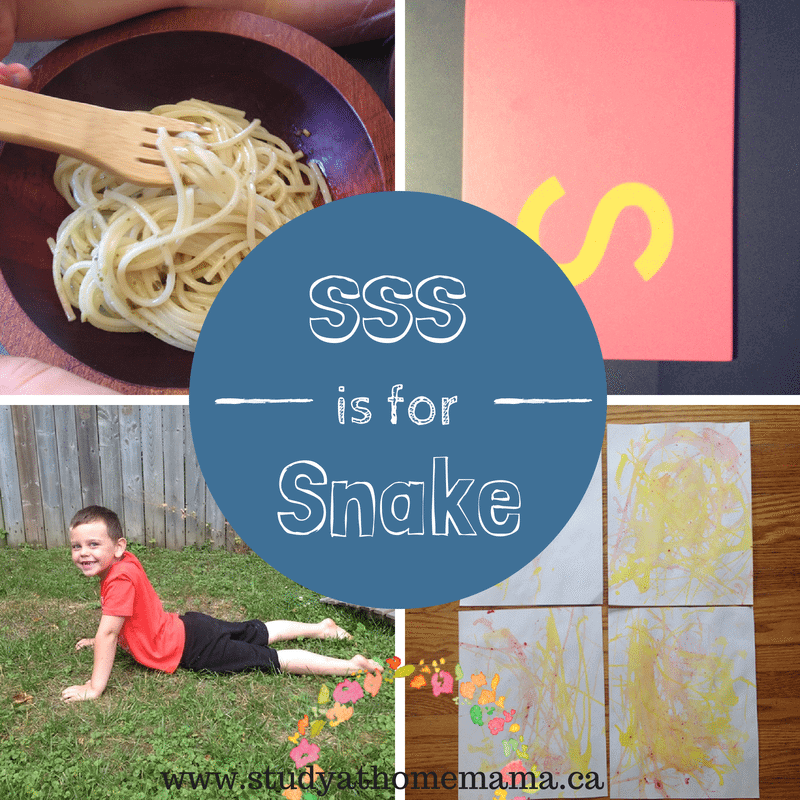 sss is for snake at Study-at-home Mama