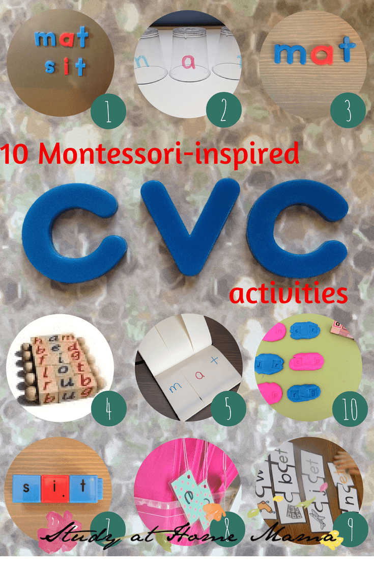 10 Montessori activities for CVC words at Sugar, Spice and Glitter