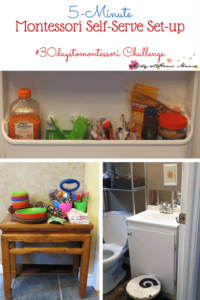 Day 2: 5-Minute Montessori Self-Serve Set-up