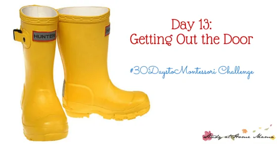 Day 13: Getting Out the Door - Empowering Children To Get Ready for Outside as Independently as Possible