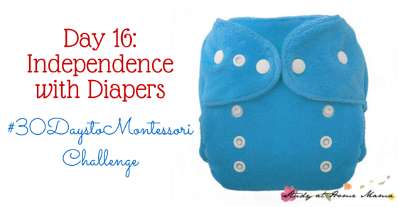 Make Potty Training Easier. Encouraging Independence with Diapers and Dressing - Part of the #30DaystoMontessori Challenge. 