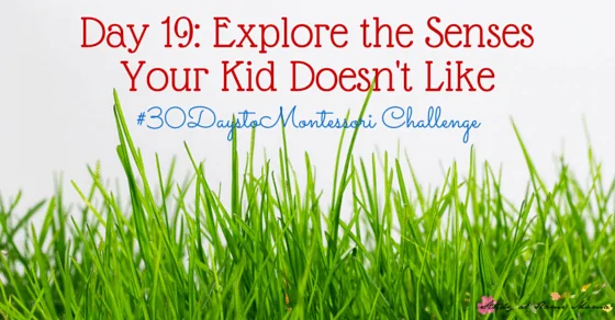 Tips for Encouraging Children to Explore the Senses They Don't Like using OT Concepts and Techniques as part of the #30DaystoMontessori Challenge