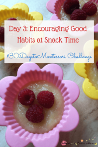 Day 3- Encouraging Good Habits at Snack Time