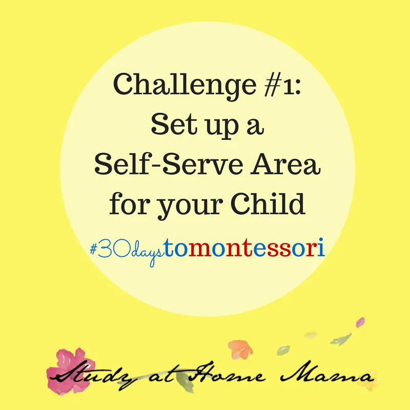 Challenge #1 of the #30daystoMontessori Challenge