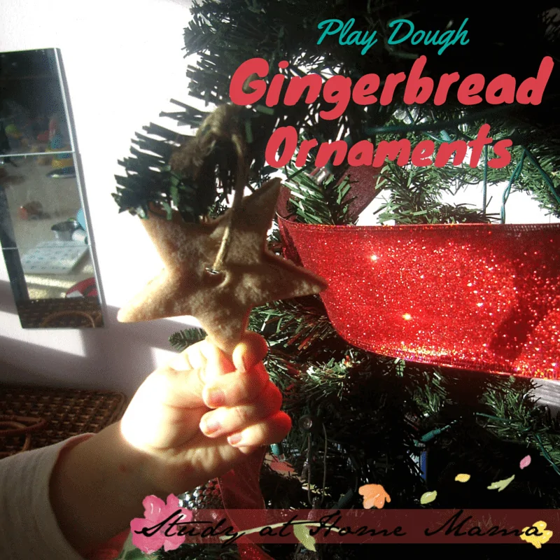 Gingerbread playdough ornaments