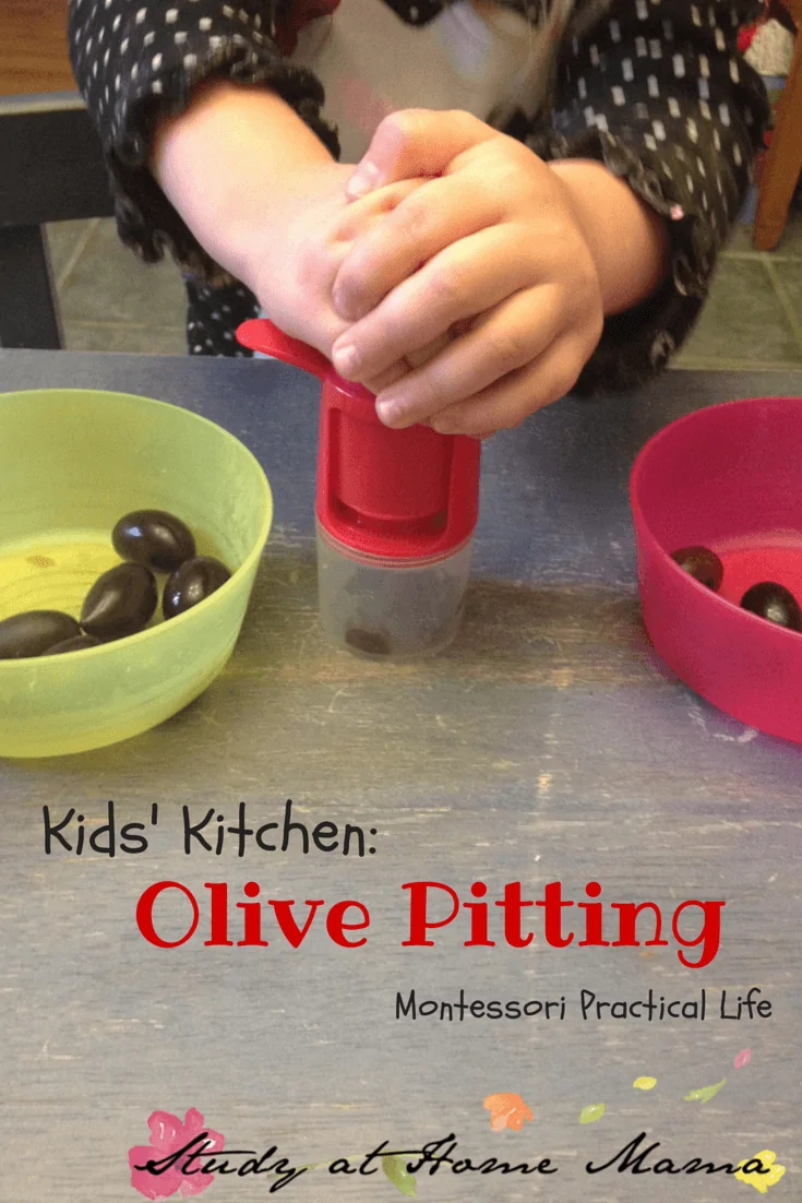 Kids' Kitchen: Olive Pitting #montessori