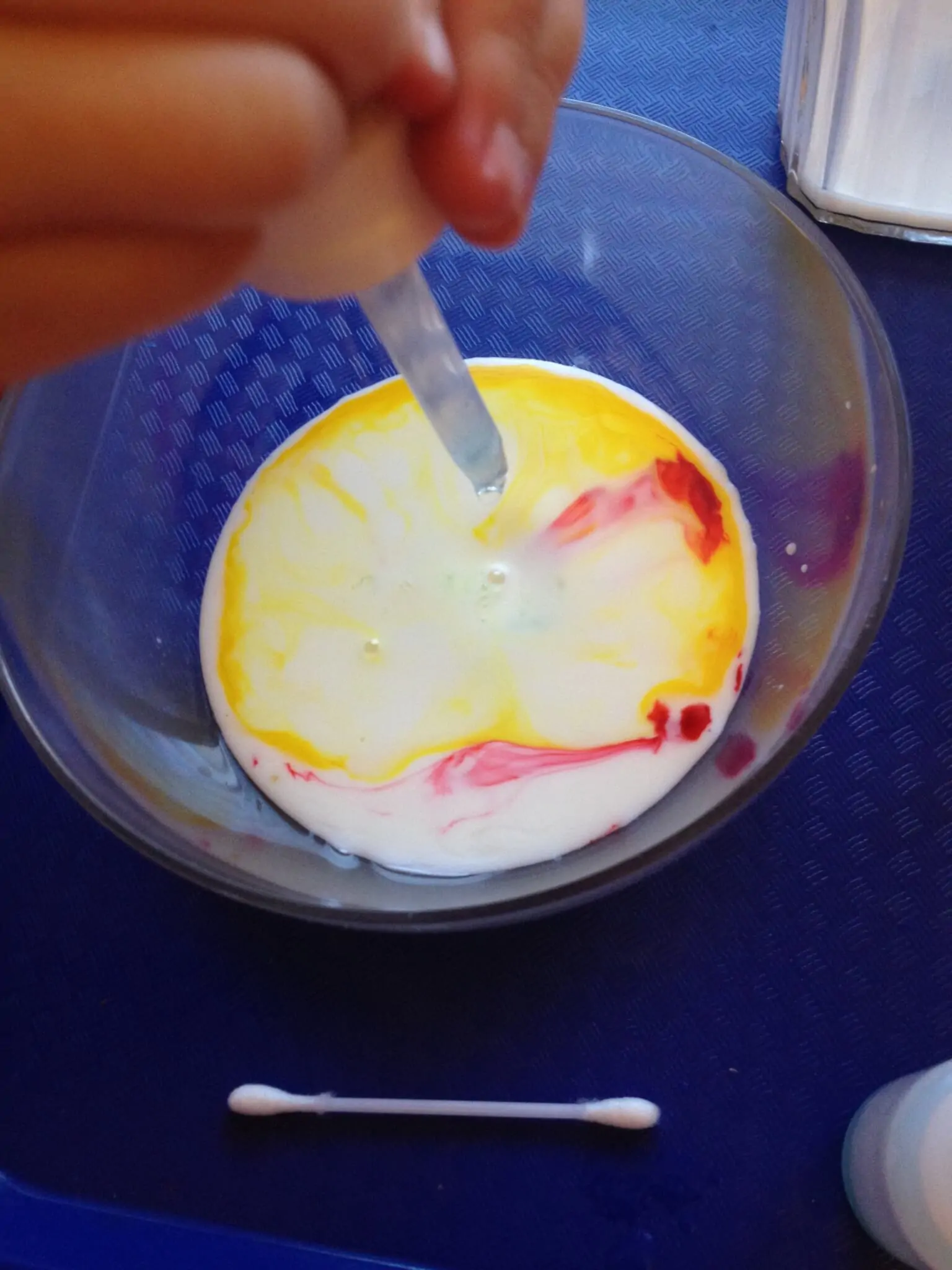 milk and dish soap experiment: really cool art meets science activity that engages fine motor skills