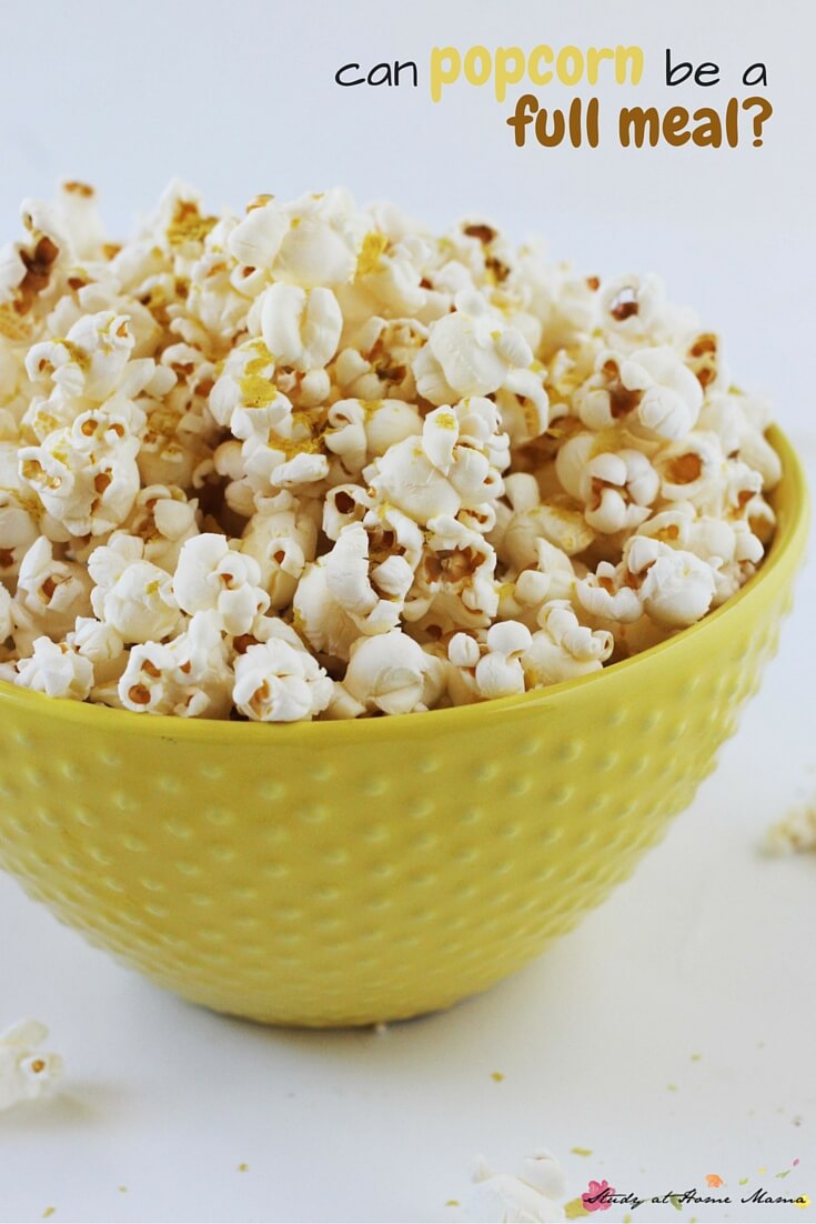 Can popcorn be a full meal? How to make a homemade cheesy popcorn that is incredibly healthy and contains many of your daily nutritional needs - an easy, healthy snack recipe that your kids will love.