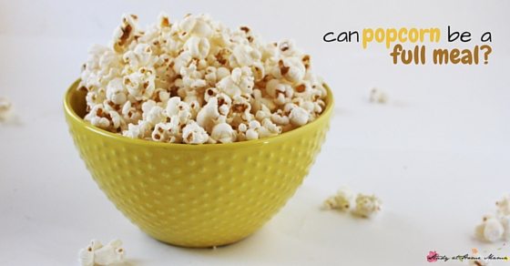 Easy healthy recipe for cheesy homemade popcorn that can actually substitute for a full meal - a great option when you're sick and nothing seems appetizing!