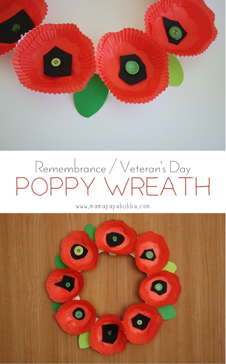 poppy wreath craft from mama papa bubba