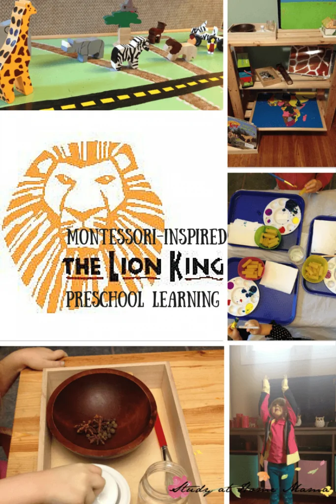 Montessori-inspired Lion King: disney preschool learning
