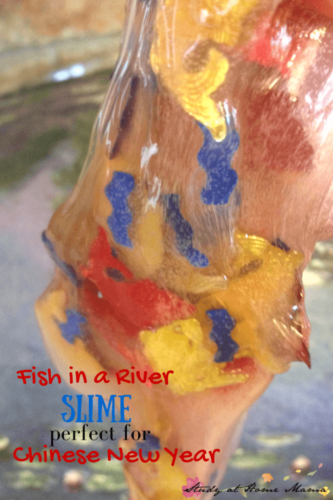 Fish in a River Slime perfect for a Chinese New Year Activity for Kids