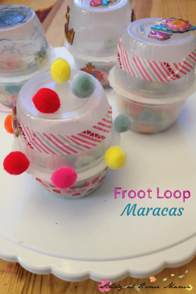 7 Ways to Play with Froot Loops: Froot Loop Maracas (Upcycle Craft)