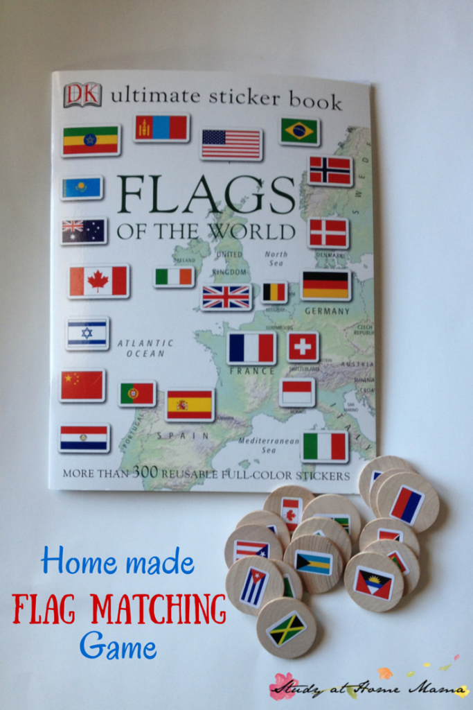 Montessori-inspired Homemade Flag Matching Game