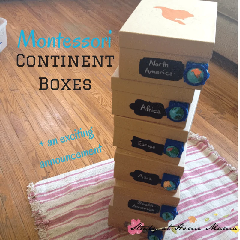 Montessori Continent Boxes + an exciting announcement!