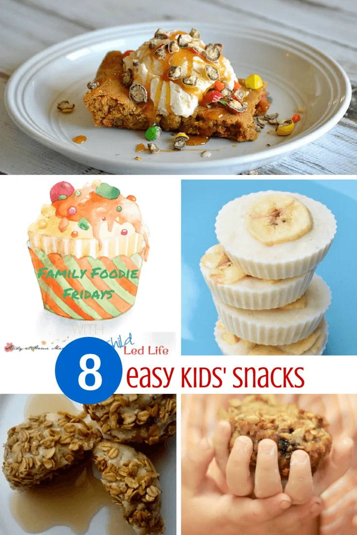 8 Easy Kids Snacks - most of them are healthy and kids can even help make them!