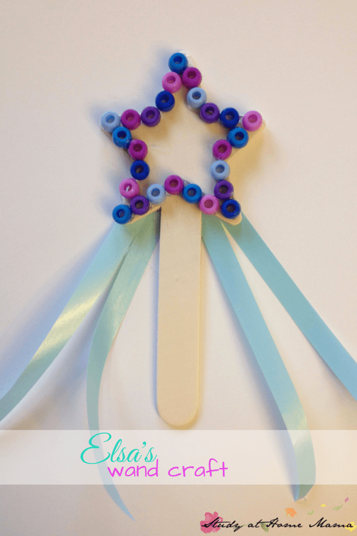 Cinderella craft for kids : Elsa's wand or Fairy godmother's wand
