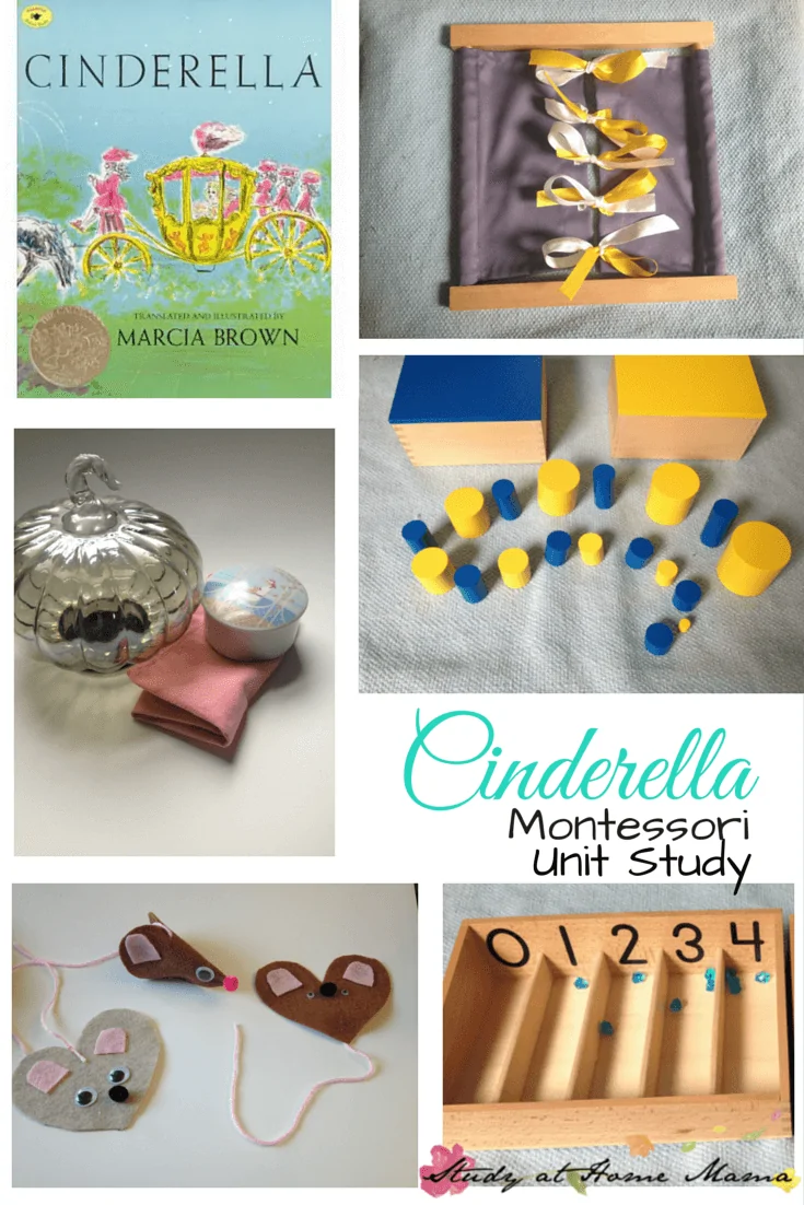 Cinderella Unit Study using Montessori practical life activities, Cinderella crafts, and multi-cultural learning