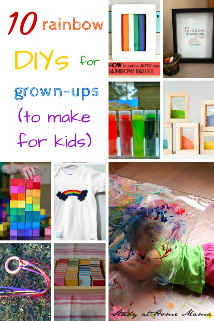 10 Rainbow DIYs for Grown-ups -- part of 50+ rainbow activities and snacks!