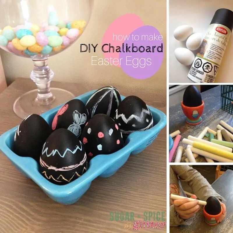 How to make diy chalkboard easter eggs - a gorgeous and unexpected Easter decor idea