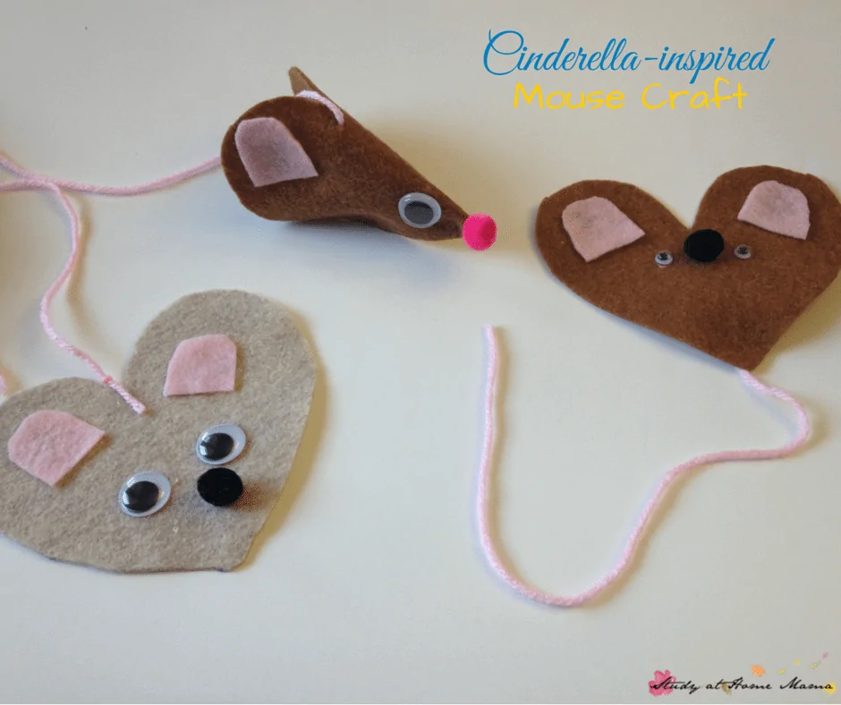 Cinderella-inspired Mouse Craft, part of a Cinderella Unit Study using Montessori Methods