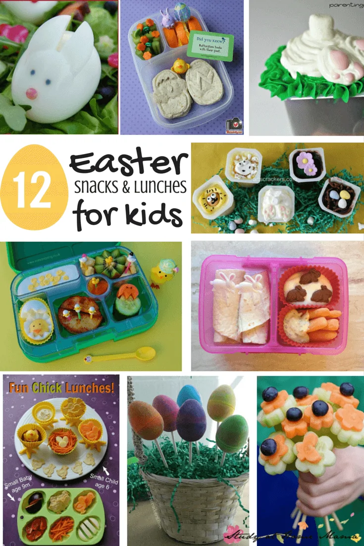 12 Easter Snacks & Lunches for Kids - including easy & healthy Easter lunch for kids, cute Easter snack ideas