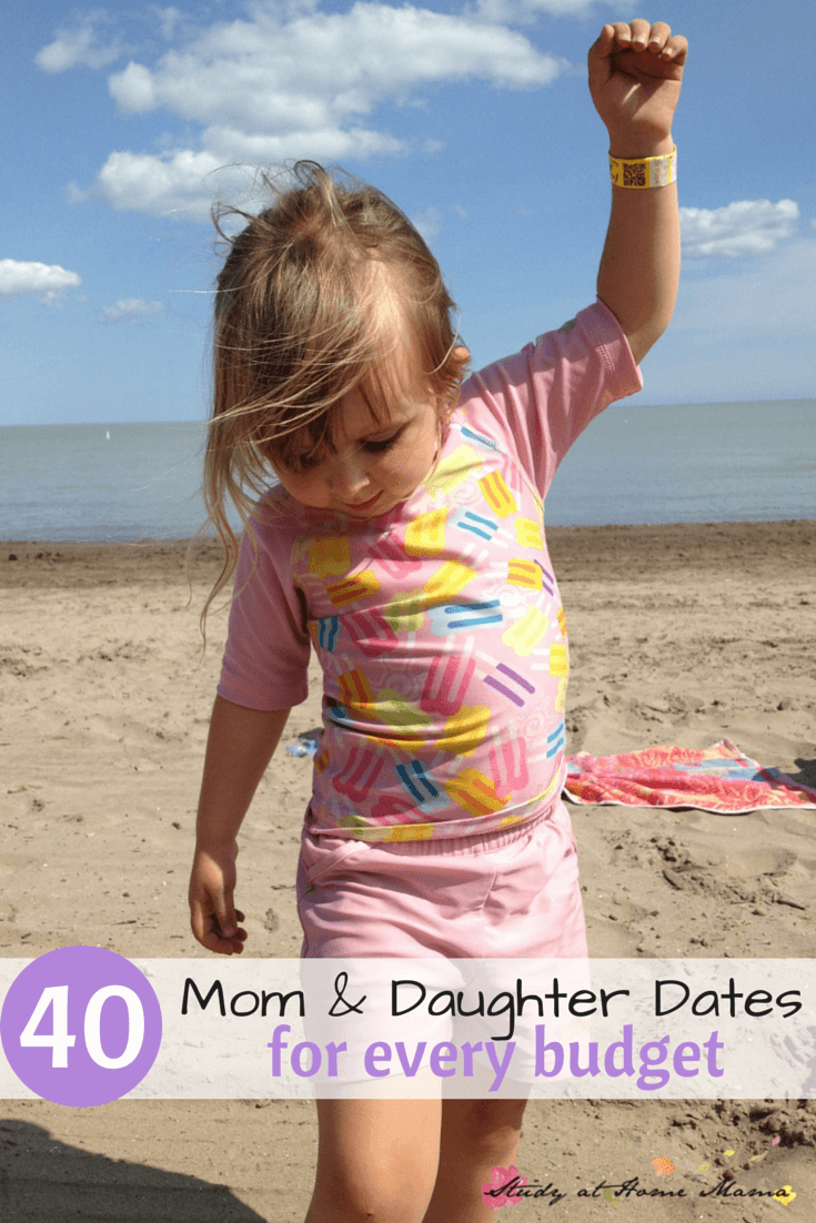 Go for a daytrip to the beach. One of 40 Mother-Daughter Date ideas for every budget - free, under $5, under $20, and under $100.
