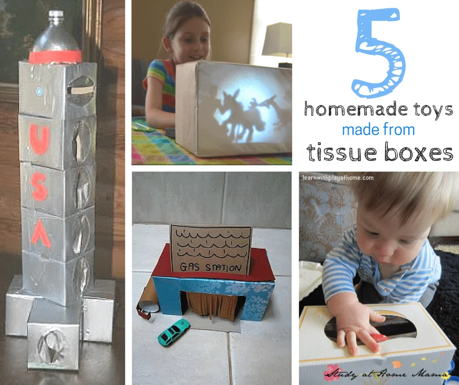 5 Homemade Toys made from Tissue Boxes