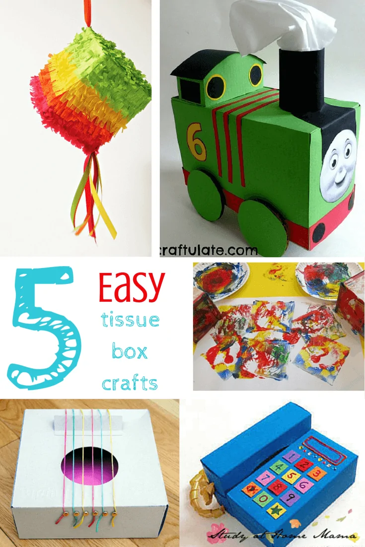 5 EASY Tissue Box Crafts for Kids