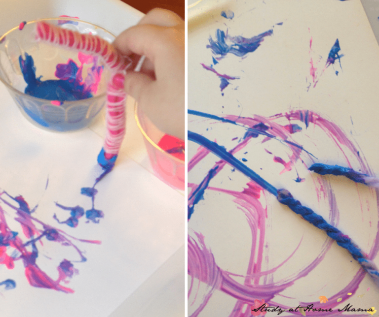 String Process Art Process Art: String Painting ⋆ Sugar, Spice and Glitter
