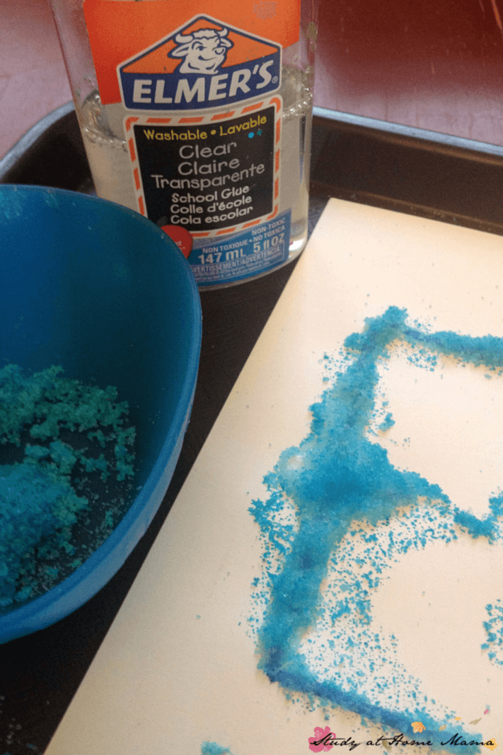 Learn to Write Name: Glue and Sprinkle on Salt for a Textured Name: One of Seven Ways to Teach Children to Write Their Names