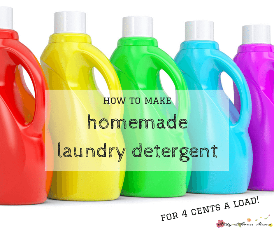 how to make Homemade Laundry Detergent recipe - works out to under 4 cents per load!
