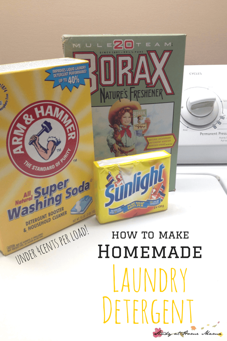 how to make HOMEMADE LAUNDRY DETERGENT -- under 4cents per load!