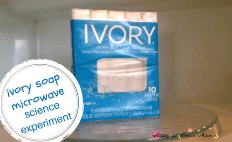 Ivory soap microwave science experiment for kids -- a great hands-on way to learn about weather! We love science experiments for kids!