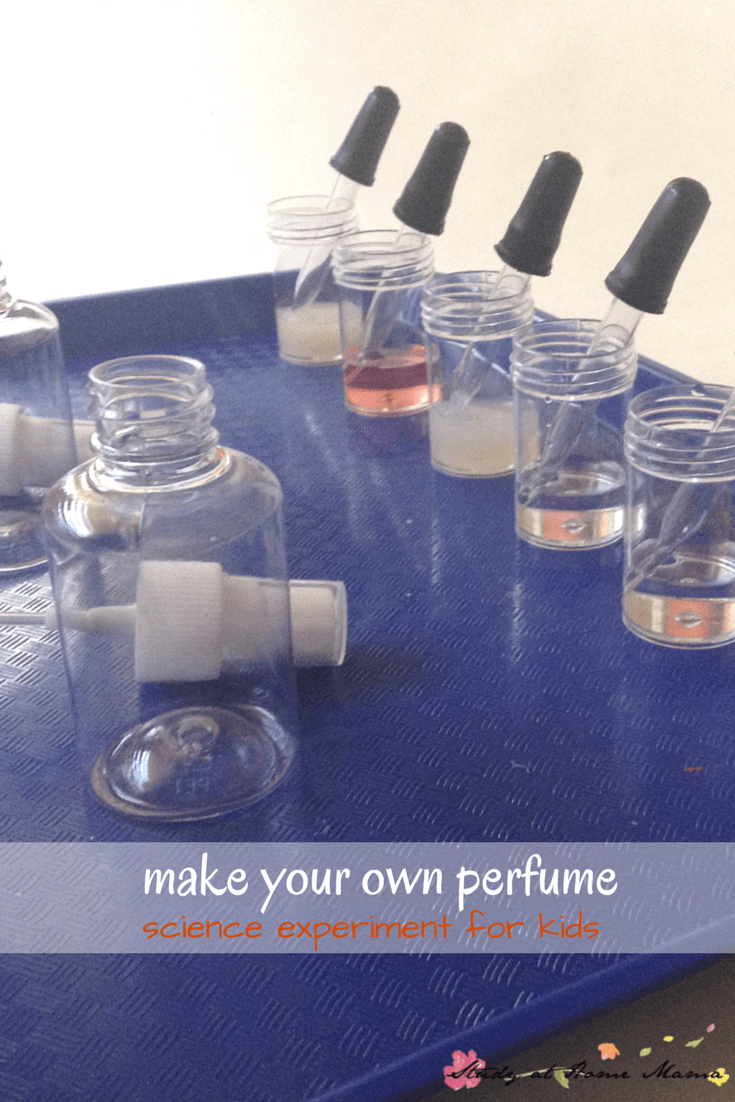 make your own perfume - a perfect science experiment for kids who love smelling things or stealing sprays of mom's perfume!