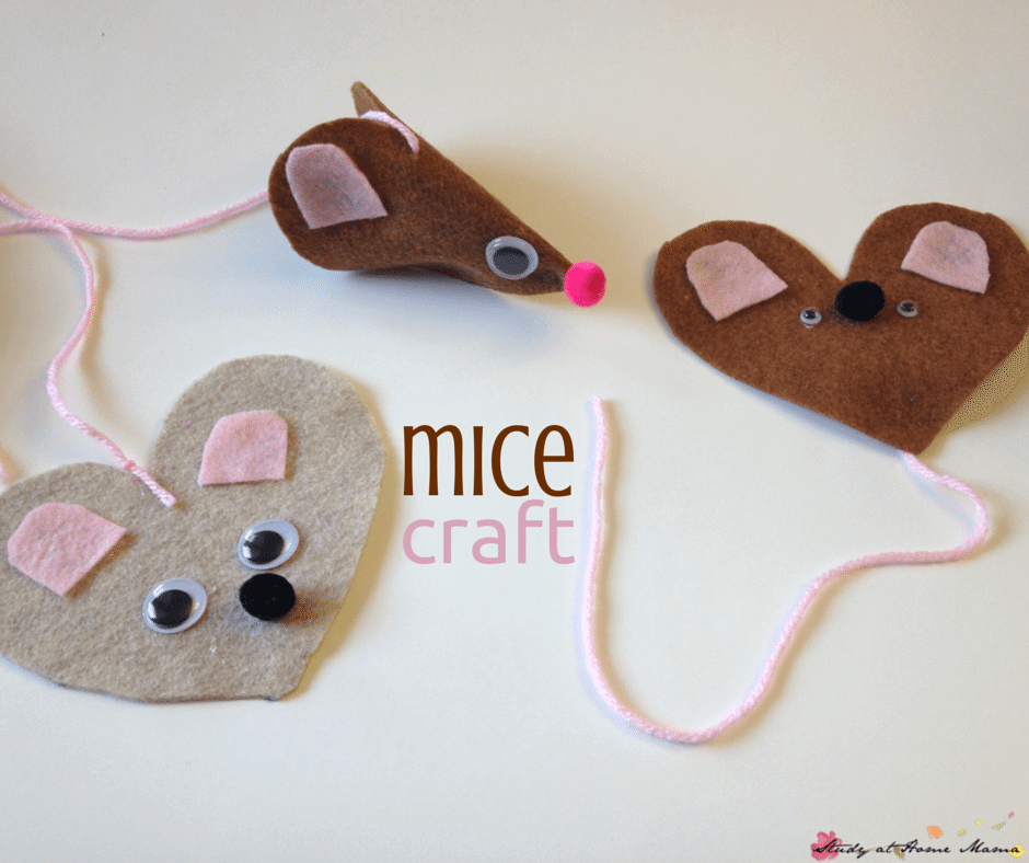 Mice Craft for Cinderella Unit Study. 