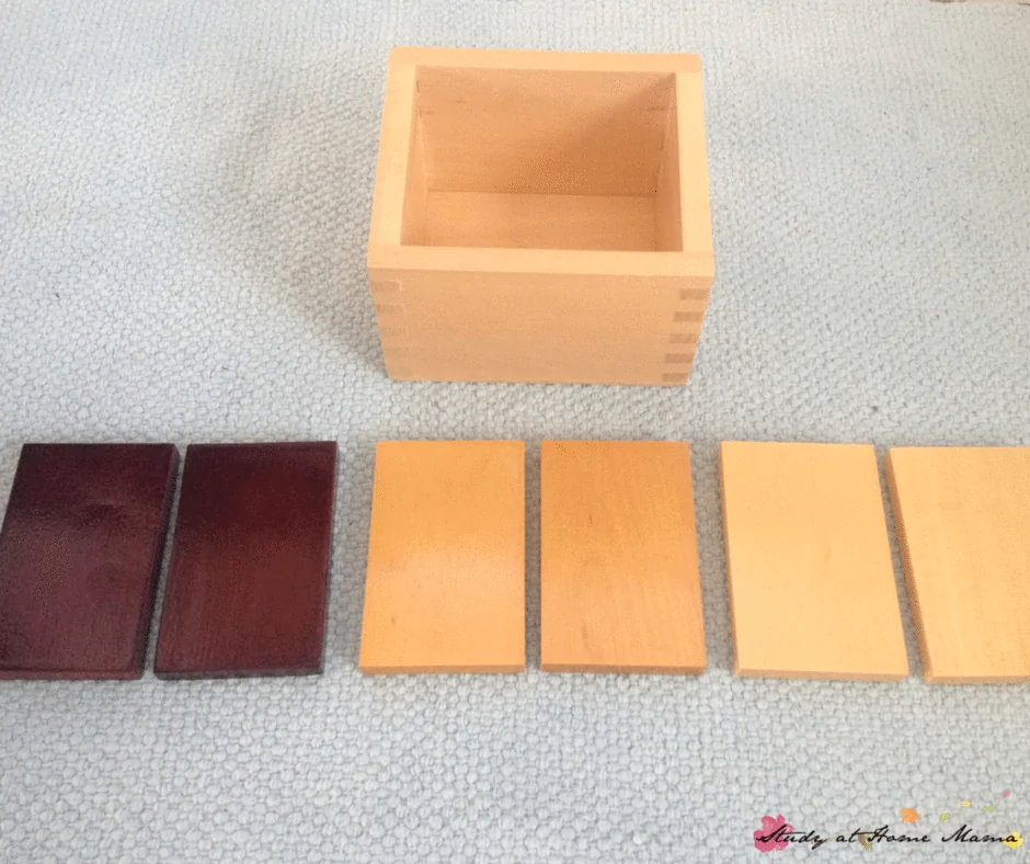 Baric tablets, part of a Budget-priced Montessori Sensorial Materials Review (Part 2): You don't need to buy premium Montessori materials in order to expect quality. This Montessori teacher shares the materials she likes from discount Montessori retailers, and which Montessori materials to avoid!