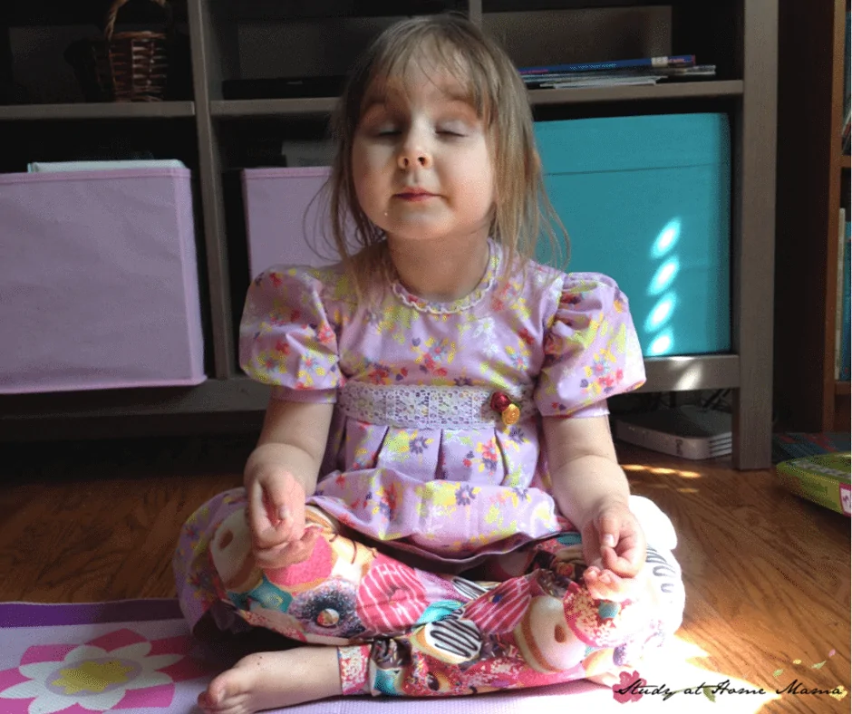 Lotus Pose: Part of a series of Flower Yoga Poses for Kids
