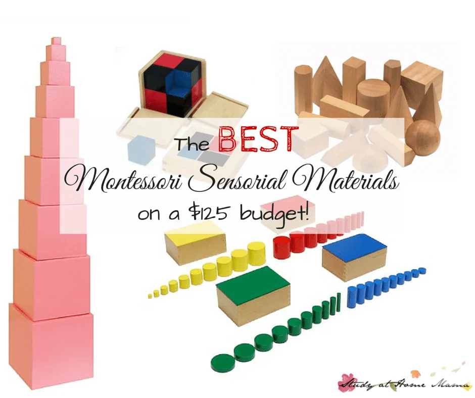The BEST Montessori Sensorial Materials if you're on a tight budget! This Montessori teacher picks her top Montessori Sensorial materials for doing Montessori at home