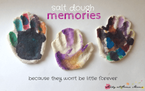 Salt Dough Memories: Because they won't be little forever. Save a bit of your child's littleness with this easy kids craft idea, because they won't be little forever.