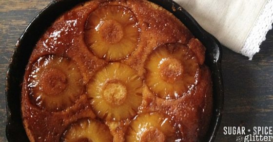 How to make a pineapple upside-down cake in a skillet