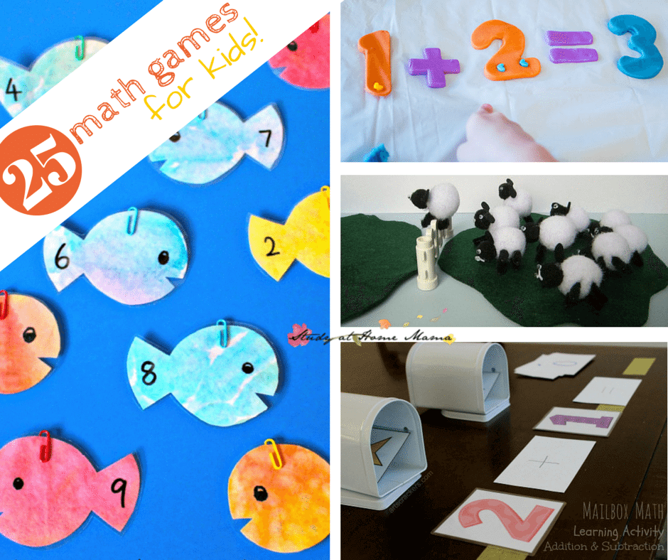 25 Math Games for Kids! Teach math with these hands-on math activities sure to engage even the most reluctant math student