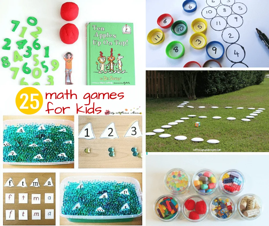25 Math Games for Kids - this post has some amazing ideas for hands-on learning to get kids excited about learning math