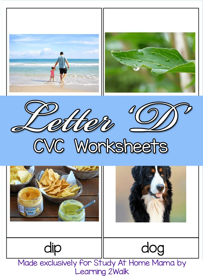 Letter D CVC Worksheets