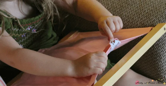Teach Your Child how to do up Zippers with this easy Montessori Practical Life Lesson, part of a series