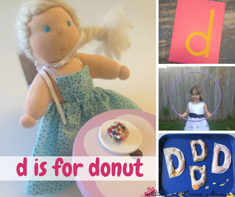 d is for donut unit study for learning letter sound "d" with donut crafts, donut gross motor activities, and more!