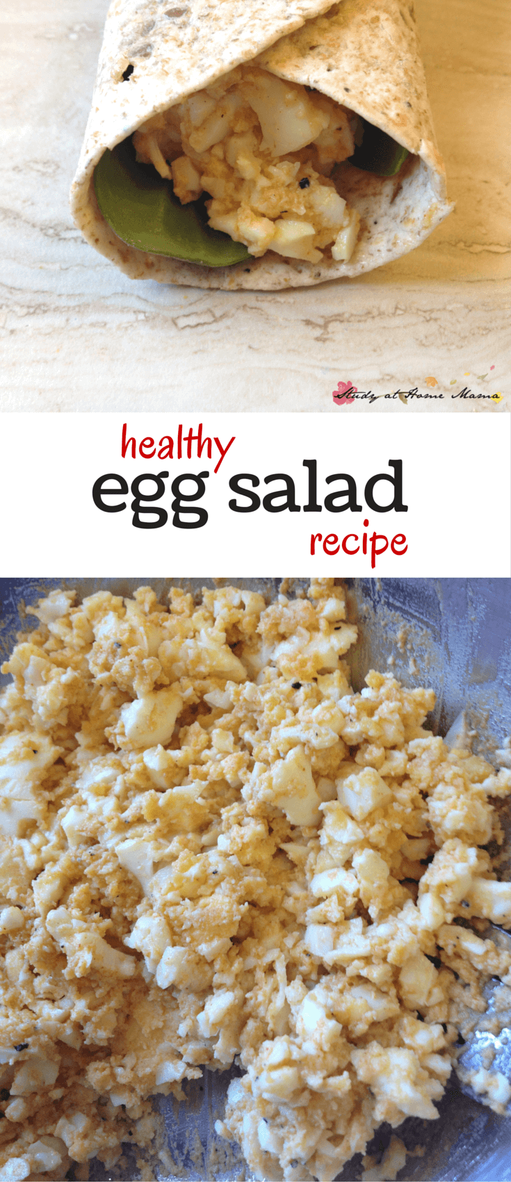 Easy healthy recipe for homemade egg salad - so easy, the kids can help make it! This recipe is mayo-free and packed with flavour