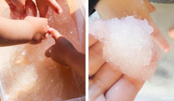 Diaper crystals can work like a nontoxic "jelly" - similar to water beads, they make a great sensory activity for kids who are past the mouthing stage